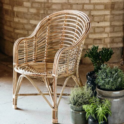CANIA Stol i Bambus fra Nordal | 62x58x80 cm | Natur hos uniquebeds, home & living - Billede 3
