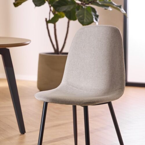Celia Spisebordsstol Beige Stof Horisontal Syning
