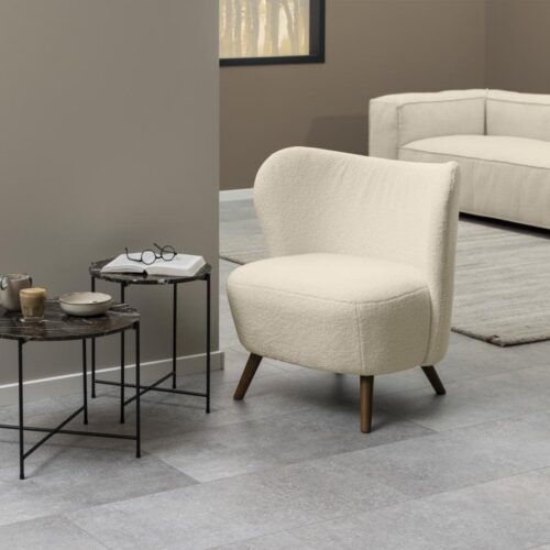 Crosby Lounge Stol Creme Stof Lynlås