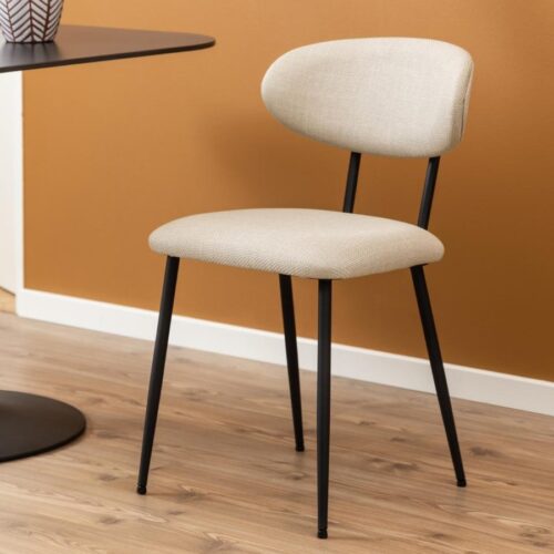 Denise Spisebordsstol Beige Stof Stel Sort