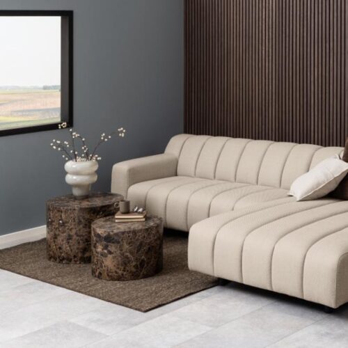 Dice Sofabordssæt Brown Marmor Delhi Papir