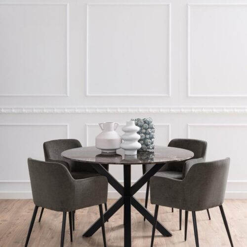Heaven Spisebord Brun Emperador Marmor Stel