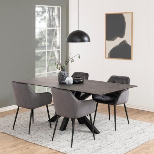 Heaven Spisebord Sort Keramik Stel Sort