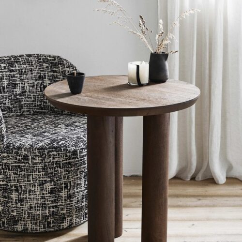 HELIN Cafebord i Mangotræ fra Nordal | Ø70x75 cm hos uniquebeds, home & living - Billede 2