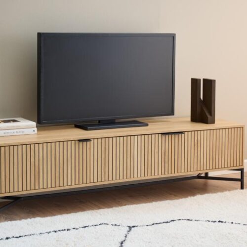 Jaipur Tv Bord Eg Egetræ Stel
