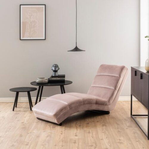 Slinky Chaiselong Dusty Rose Stof Horisontal