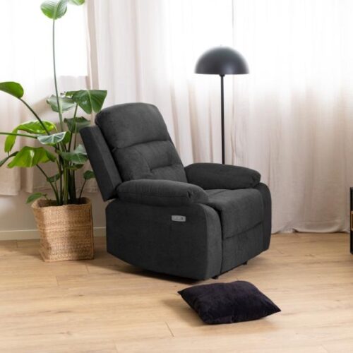 Vansbro Recliner Mørkegrå Stof C Stik