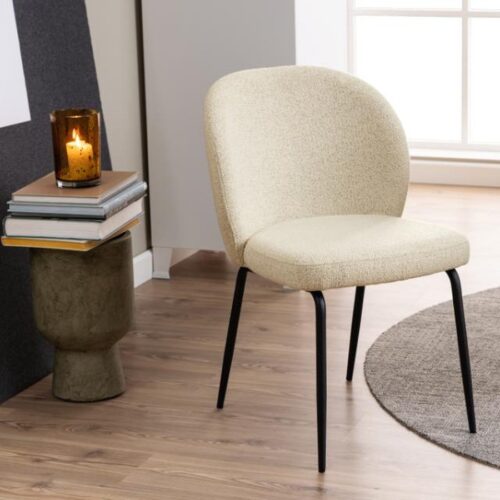 Patricia Spisebordsstol Creme Sort Actona