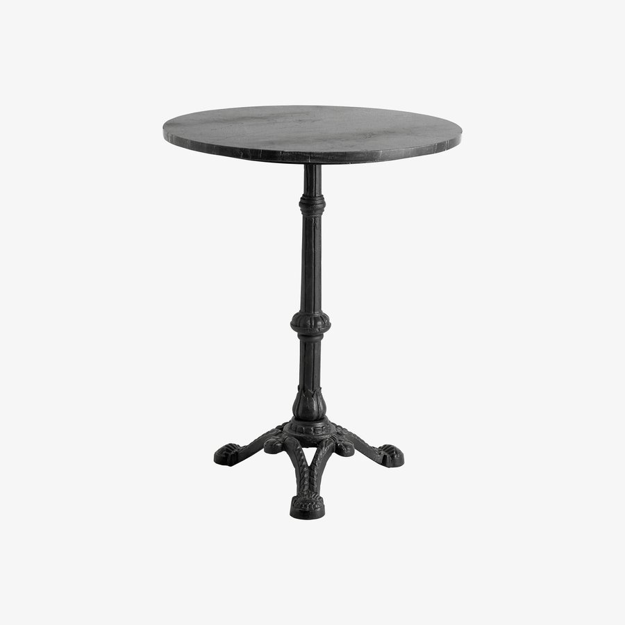Rundt Cafebord med Metalstel & Marmorplade fra Nordal | Ø60x75 cm hos uniquebeds, home & living - Billede 1