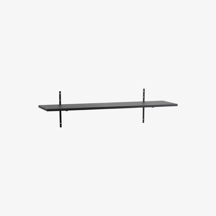 TANO Hylde i Sort MDF med Sort Metal Beslag fra Nordal | 90x22,5x24 cm hos uniquebeds, home & living - Billede 1