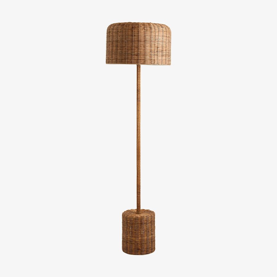CANE Gulvlampe i Flettet Sukkerør fra Nordal | Ø42x150 cm | Natur hos uniquebeds, home & living - Billede 1
