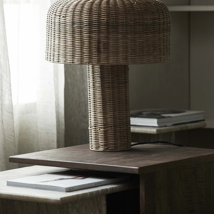 ATUM Bordlampe i Flettet Sukkerrør fra Nordal | Ø40x50 cm | Natur hos uniquebeds, home & living - Billede 3