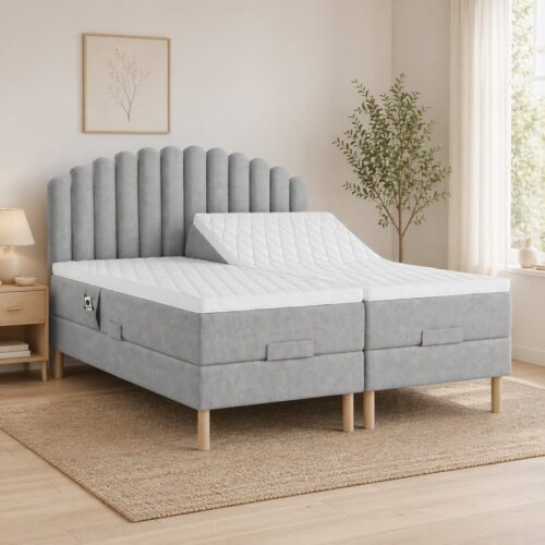 Luxury Diamant 44cm Elevationsseng med Vendbare 7 zoners Deluxe Pocketfjedre + 7cm Naturlatex eller Memoryskums Topmadras fra Nature | Flere Farver & 3 Fastheder (Kopier) - Billede 2