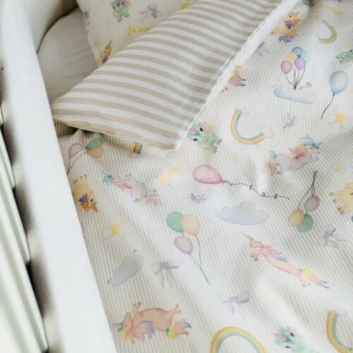 Unicorn Junior Sengesæt i 100% Bomuldssatin TC300 fra All By Voss | Flere Størrelser - Billede 6