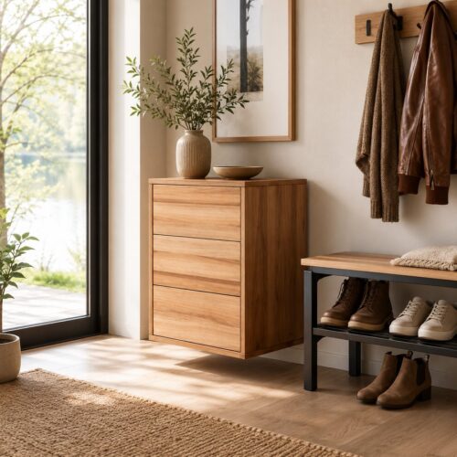 København Snedker Entremøbel med Skuffer i Massiv Bøgetræ og Naturolie fra Raw Furniture | H61xB45,7xD42 cm - Billede 1