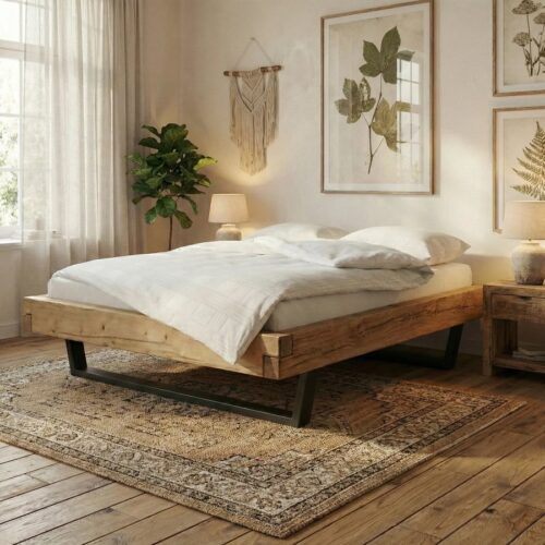 Frigg Snedker Bjælkesengeramme i Massiv FSC Grantræ uden Gavl & Metalben fra Organic Sleep | Bivoks | Mulighed for Skuffer & Sengeborde hos uniquebeds, home & living - Billede 2